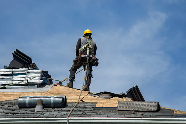 Professional Roofing technician working in Concord, VA